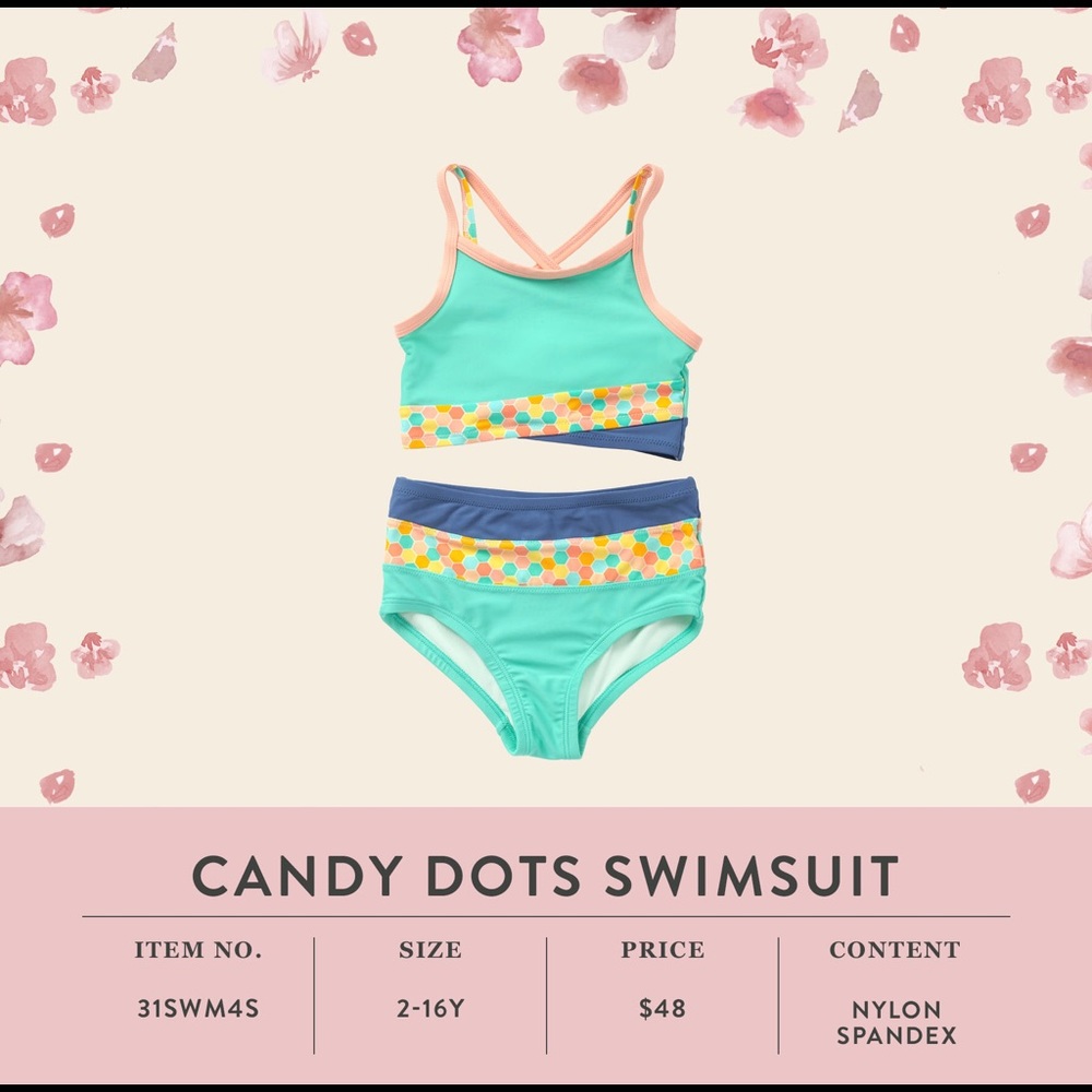 Matilda Jane girls candy dots swimsuit